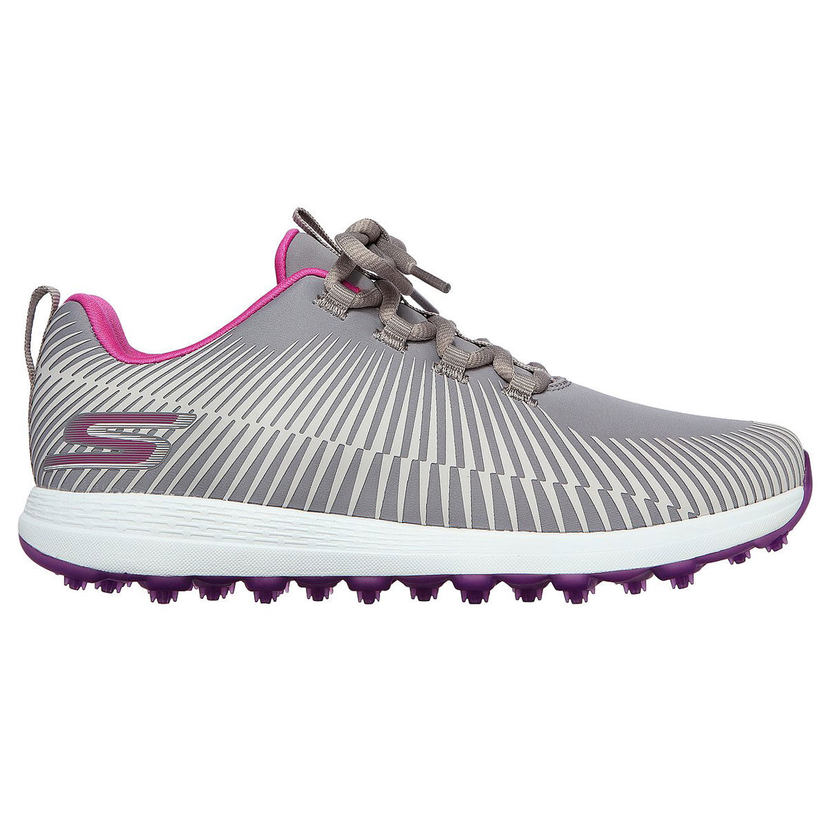 Skechers Womens Go Golf Max Swing Golf Shoes, Female, 3, Grey/purple | Online Golf