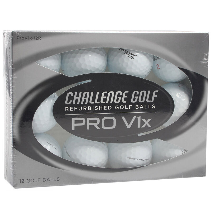 Challenge Golf Pro V1x Refurbished 12 Balls, Male, White white Male