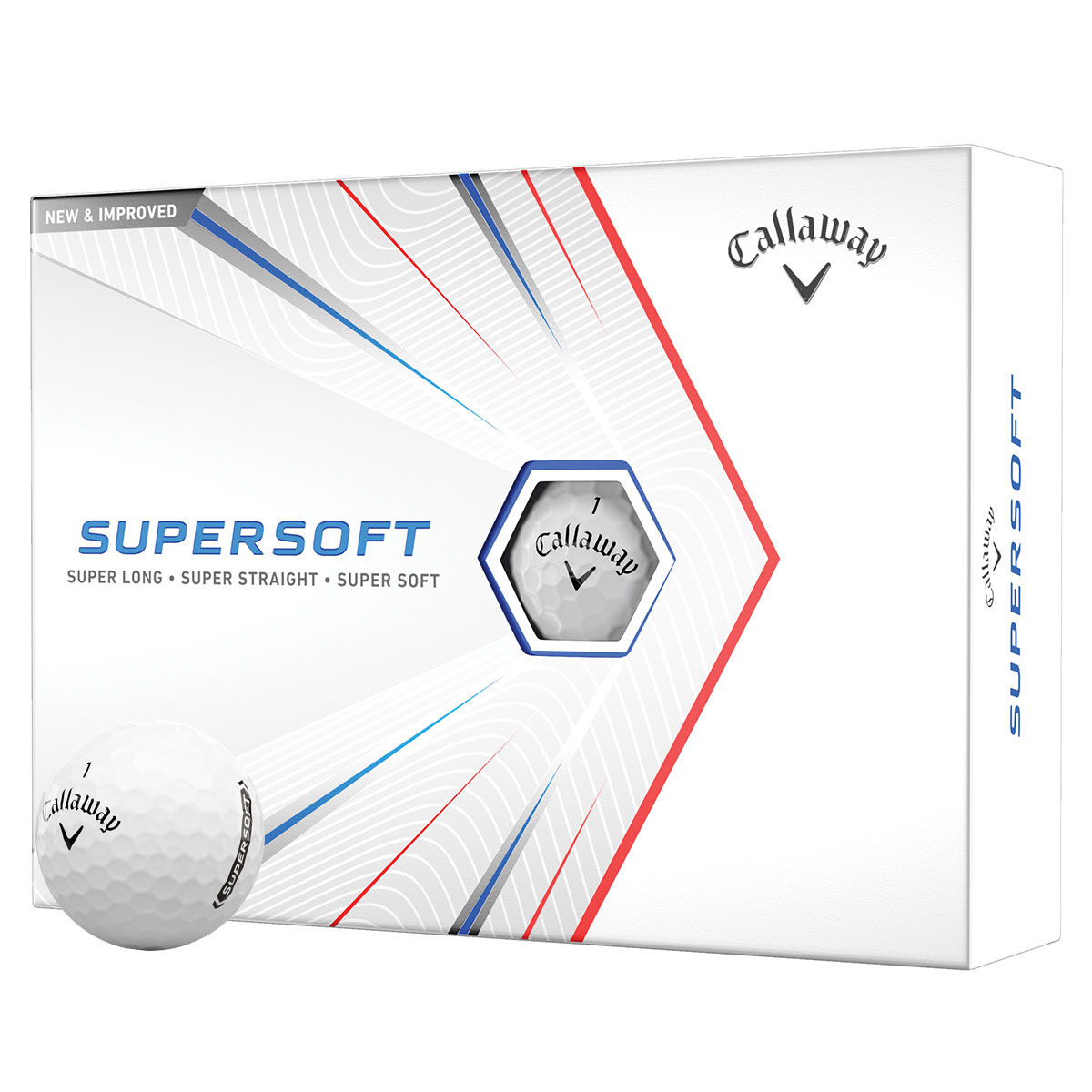 Callaway Golf Supersoft 12 Golf Balls, Male, White, One Size  | Online Golf