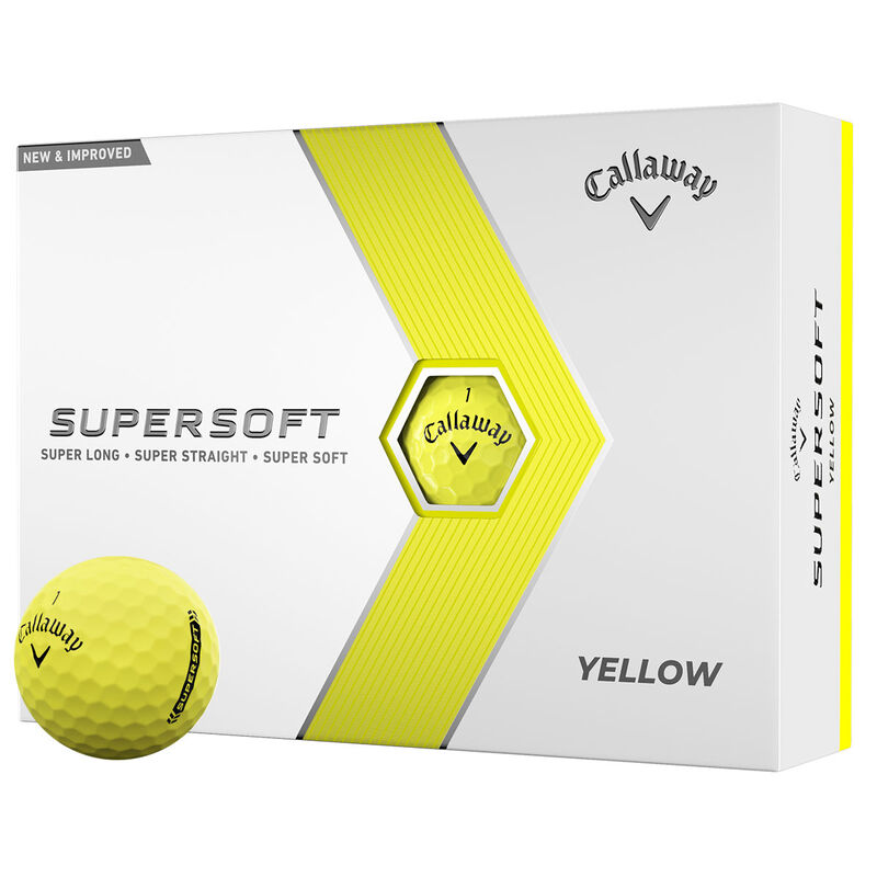 Callaway Golf Supersoft 12 Balls, Male, Yellow yellow Male