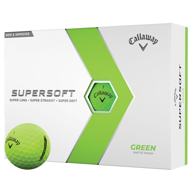 Callaway Golf Supersoft 12 Balls, Male, Green green Male