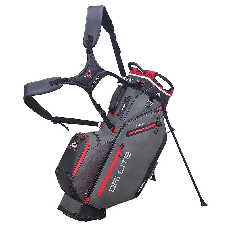 BIG MAX DRI LITE Hybrid Stand Bag, Male, Charcoal/black/red charcoal/black/red Male