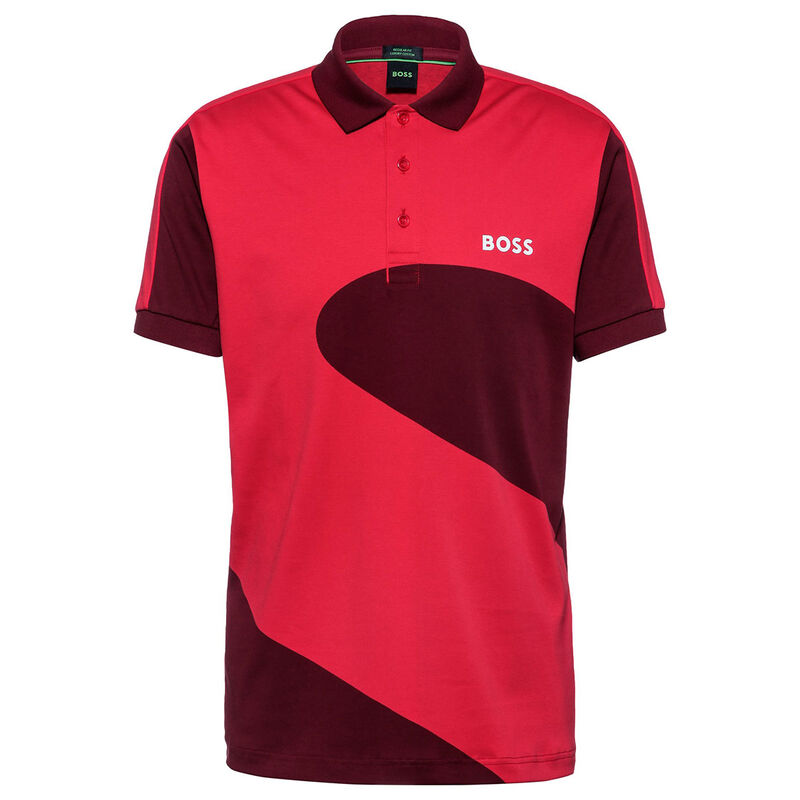 Hugo Boss Men's Paddy 8 Golf Polo Shirt, Male, Medium red, Small medium red small Male