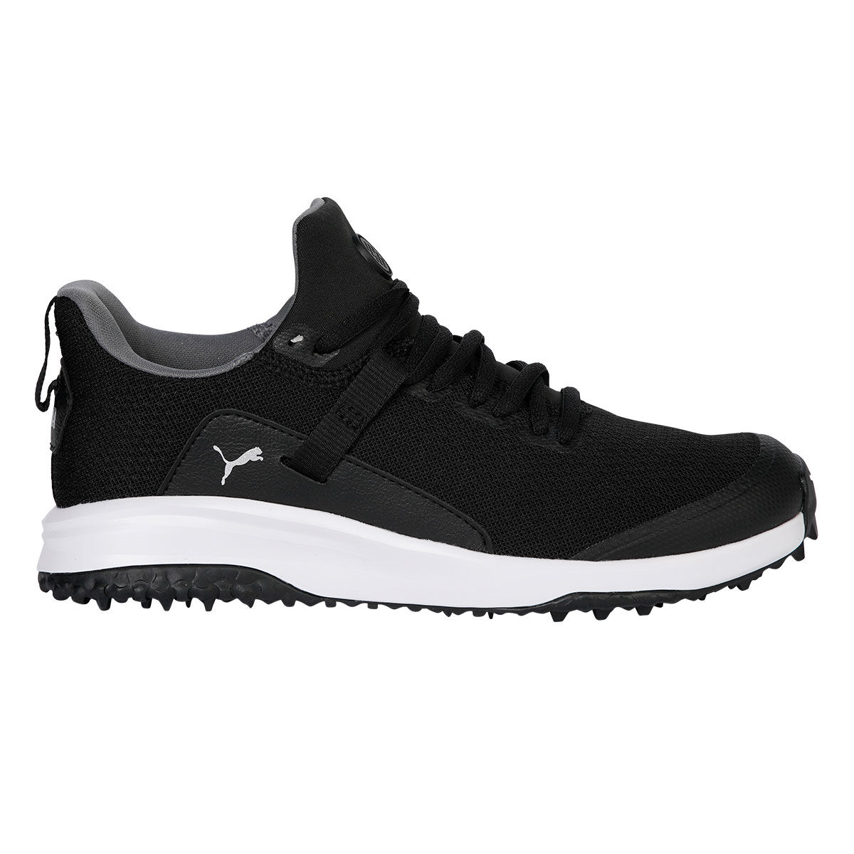 PUMA Golf FUSION EVO Junior Golf Shoes, Unisex, 3, Black/black, Regular  | American Golf